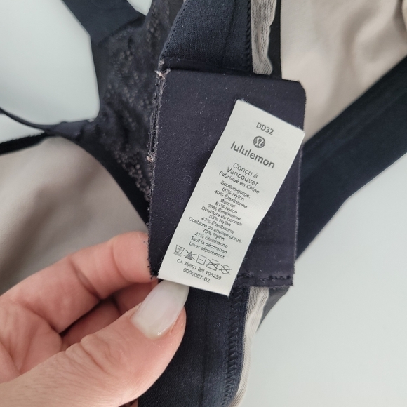 Lululemon awake to lace nlack nude bra size DD 32 - Picture 3 of 6